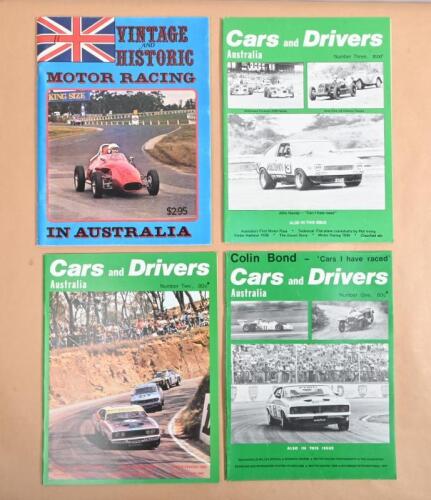 AUSTRALIAN MOTOR RACING: A group of publications related to Australian motor racing. First three issues of 'Cars and Drivers' magazine edited by Barry Lake