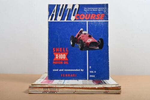 AUTO COURSE: A collection of seven issues of 'AUTO COURSE' magazine. Year range 1952 to 1957