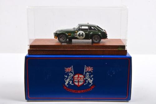 MG: A RAE Models MGC GTS 3.0 litre Racing car 1967/1968 in British racing green