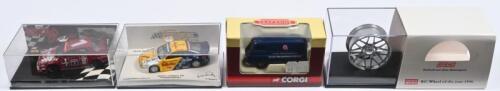 SMALL SCALE DIECAST: A group of 1:64 scale diecast models. Paul's Model Art/MINICHAMPS OPEL Calibra V6 Presentation & Paul's Model Art/MICROCHAMPS Alfa Romeo 155 DTM as raced by Nannini