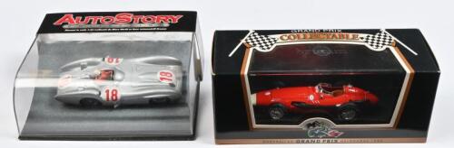 MASERATI/MERCEDES-BENZ: Two BRUMM 1:43 scale models. Maserati 250 F & Mercedes-Benz W196C as raced to victory at the G.P MONZA 1955 by J.M. Fangio. Limited Edition 301/1500
