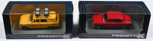 ALFA ROMEO: Two 1:43 scale PROGETTO K Alfa Romeo models. ALFA ROMEO GIULIA S.W "Assistenza Alfa Romeo" (PK 173) & 1962 ALFA ROMEO GIULIA (100)