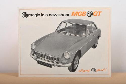 M.G: A 1965 MGB GT sales brochure - 'MG magic in a new shape MGB GT'