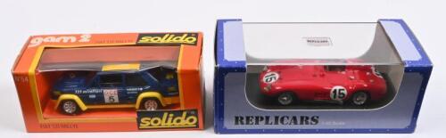 ITALIAN RACING: Two 1:43 scale Italian racing cars. Fiat 131 Rallye (No 54) & REPLICARS Maserati 300S Le Mans 1955 (TOPREP 02)
