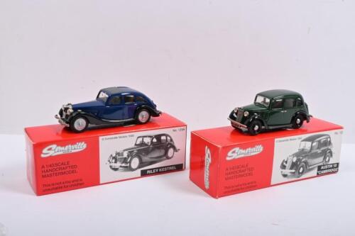 ENGLISH CARS: Two 1:43 scale models by Somerville. No.129A Riley Kestrel & No.131 Austin 10 "Cambridge"