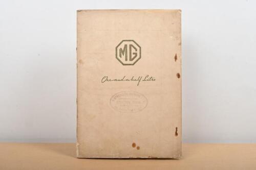 M.G: An original 1930's 'MG One and a half Litre' Collogravure sales brochure