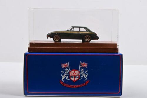 MGB GT: A RAE Models 1:43 scale MG MGB GT in British racing green (KED 020 F)