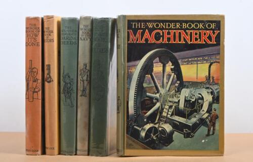 WONDER BOOKS: An assortment of early children's Wonder Books. Books cover topics such as aircraft, machinery, motors, the navy, soldiers