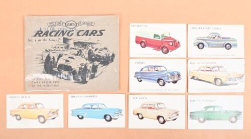 FORD/RACING CARS: Two items related to Ford and racing cars. Circa 1950's Ford Australia 'CONDENSED SPECIFICATION' cards & ATLANTIC RACING CARS card album