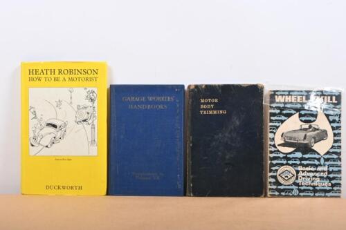 MOTORING: Four hardcover books detailing general motoring. 'HOW TO BE A MOTORIST' by Heath Robinson