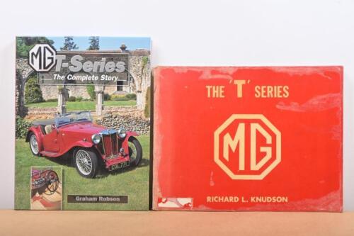 M.G T-SERIES: Two books detailing the M.G T-Series. 'MG T-SERIES - The Complete Story' by Graham Robson