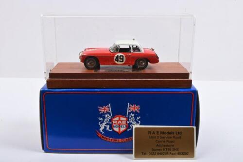M.G: A RAE Models MGB Roadster. Racing number '49'