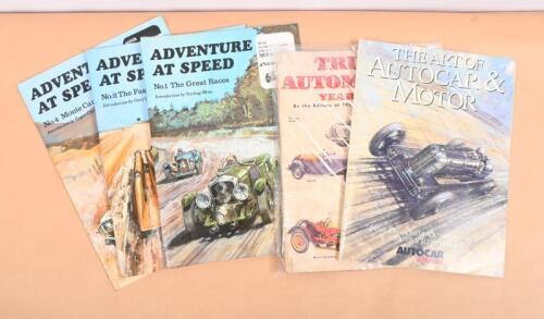 MOTOR RACING/MOTORING: A collection of softcover publications dealing with motor racing and motoring. No.1 - No.4 of 'ADVENTURE AT SPEED' softcover booklets