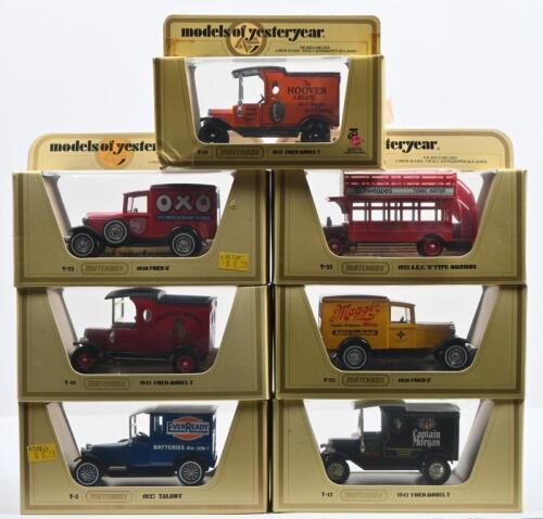 MATCHBOX: A group of commercial Matchbox Models of Yesteryear in straw window boxes. Ford Model T & Ford 'A" models
