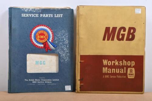 MG: Two 1968 BMC MG Publications. 'MGB Workshop Manual' (Publication Part No. AKD 3259 G) & 'MGC SERVICE PARTS LIST', Issue 3, (AKD 5067)