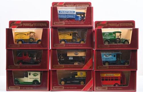 MATCHBOX: A collection of Matchbox Model of Yesteryear commercials. Y-5 1927 TALBOT VAN in 'DUNLOP' livery & Y-28/1907 UNIC TAXI