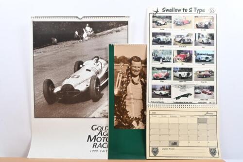 CALENDARS: Three 1999/2000 calendars. 1999 'Bib Stillwell 50 years', Geoffrey Goddard 'GOLDEN AGE OF MOTOR RACING 1999' Calendar & Limited Edition 'Swallow to S Type' 2000 calendar, numbered 36/60