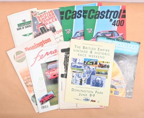 OFFICIAL PROGRAMS/BRITISH: A group of items related to Australian touring cars and British motor sport. 1982 'Castrol 400' Official Programme & 'THE DONINGTON COLLECTION of single seater racing cars', Official Catalogue