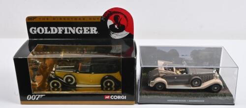 007: Two James Bond&nbsp;1:43 scale related vehicles including CORGI ROLLS ROYCE III SEDANCE DEVILLE&nbsp;- 'THE DIRECTORS CUT GOLDFINGER and HISPANO-SUIZA as featured in Moonraker