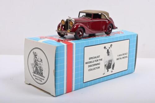 JAGUAR: A MINIMARQUE'43' 1947 RHD Jaguar 3.5 Litre DHC closed in 1:43 scale (No.2B). Maroon