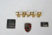 PORSCHE: A group of original Porsche badges