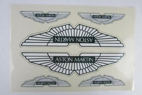 ASTON MARTIN: An Aston Martin sticker sheet