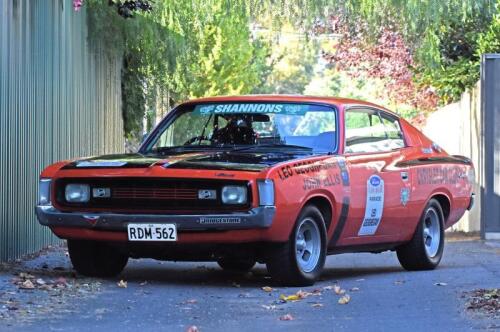 1971 Chrysler VH Valiant 770 Charger (Street &ldquo;6&rdquo; Pack E37) Competitively driven by Leo Geoghegan with navigator/owner John Ellis (Ex-Competitions&nbsp;Program Manager for&nbsp;Chrysler&nbsp;Australia)