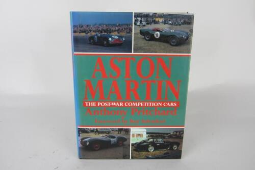 ASTON MARTIN: &lsquo;Aston Martin &ndash; The Postwar Competition Cars&rsquo; hardcover book by Anthony Pritchard. Includes Brabham, Brooks, Salvadori signatures