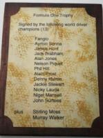 ADELAIDE F1 GP: A hand carved model celebrating World Campionship drivers (signed by 13 such drivers) - 15