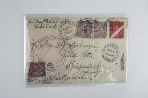 GRAF&nbsp;ZEPPELIN AIRSHIP: A rare original 'first round the world flight' commemorative envelope with U.S. postage stamps from 1929