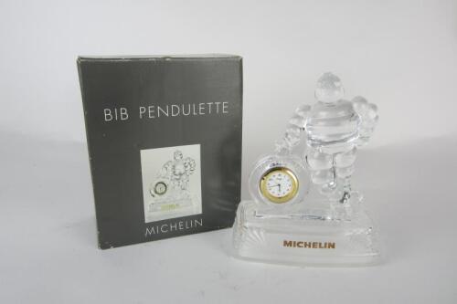 MICHELIN: A Bibendum figure crystal clock