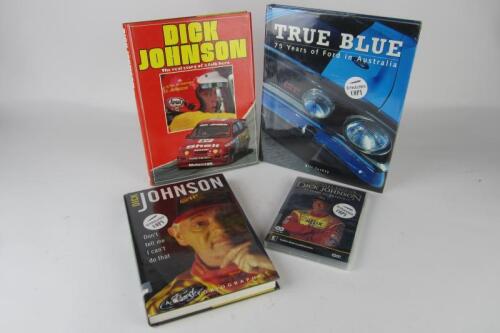 JOHNSON: Four Dick Johnson items. Multiple signatures including Marcus Ambrose, Craig Lowndes, Dick Johnson