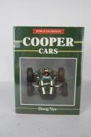 COOPER: 'Cooper Cars' hardcover book by Doug Nye. John Cooper signature.