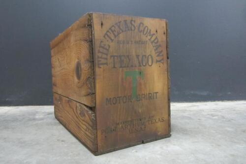 TEXACO: An original timber oil bottle box