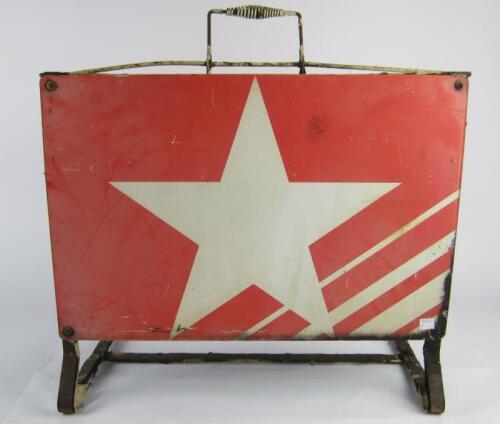 CALTEX: A Caltex double sided ten bottle oil bottle rack