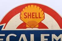An early Shell Tecalemit Service tin sign, 60cm high x 132xm wide - 4
