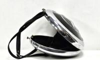 A decorative lined ladies handbag constructed from two Mercedes-Benz hubcaps, 25cm diameter, by automotive artist Terry Lawrie - 2