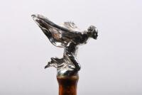 A walking stick with Rolls-Royce style kneeling&nbsp;Spirit of Ecstasy mounted handle - 2