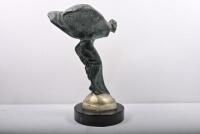 A showroom proportion sized impressive modern Spirit of Ecstasy metal figurine on black granite base, 49cm high overall - 4