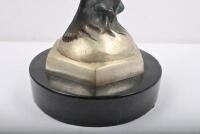 A showroom proportion sized impressive modern Spirit of Ecstasy metal figurine on black granite base, 49cm high overall - 8
