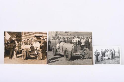 BUGATTI: An interesting trio of original black and white Bugatti photographs. Arthur Terdich Bugatti pictures