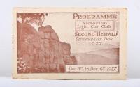 DEPENDABILITY TEST: An interesting and original December 1927 Victorina Light Car Club - SECOND "HERALD" DEPENDABILITY TEST 'Programme