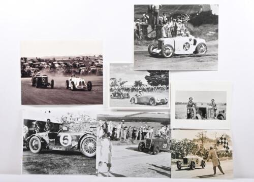 EARLY AUSTRALIAN MOTOR RACING: A lot of assorted black and white re-printed pictures of early Australian motor racing images. Les Murphy's P. Type MG & 1947 Australian Grand Prix winning MG.TC of Bill Murray pictures