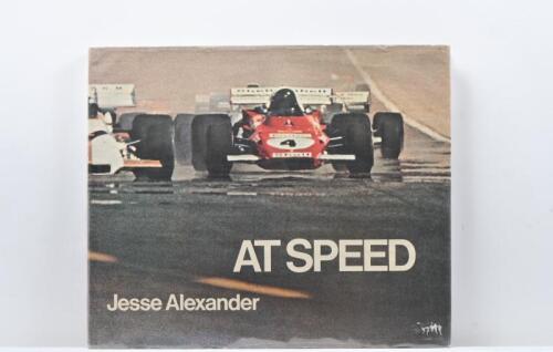 MOTOR RACING: 'AT SPEED' large hardcover book by Jesse Alexander. Grand Prix, Sports Car, USAC & Can-Am photography