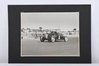 1950 AGP: An original black and white photograph of Doug Whiteford driving a Ford V8 Special - 'Black Bess' - to first Australian Grand Prix victory in 1950