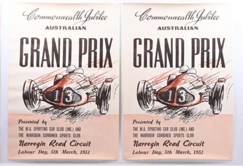 1951 AGP: Two reproduction posters taken from the programmes for the 1951 AGP