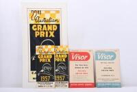 1957: Seven items relating to the controversial 1957 Australian Grand Prix, Caversham, Western Australia. 22nd Australian GRAND PRIX program of events and general information brochure with Caversham Circuit layout