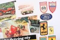 MOTORING: A collection of various motoring ephemera including postcards, cloth badges, blank cards with tin inserts - 2