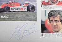 BRITISH GRAND PRIX: Two 1980 British Grand Prix items. Official Programme & Event Guide. Programme with numerous signatures including Gilles Villeneuve, J.P. Jabouille, Didier Pironi - 6