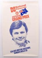 1981 AGP: An original poster for the 1981 AGP, Calder Motor Raceway, VIC